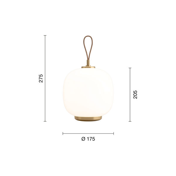VL45 Radiohus Portable Lamp, opal white, Louis Poulsen