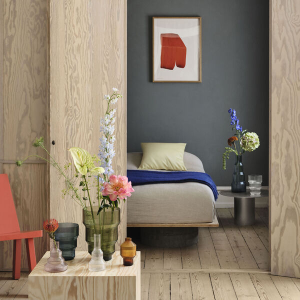 Pavillion Vase, dark amber, Kosta Boda