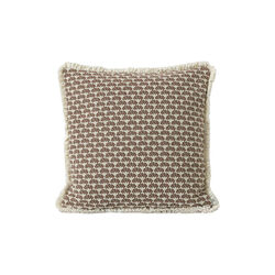 Frida daisy fringe pute reverse 50x50, rust/ivory, Kitty Sablu