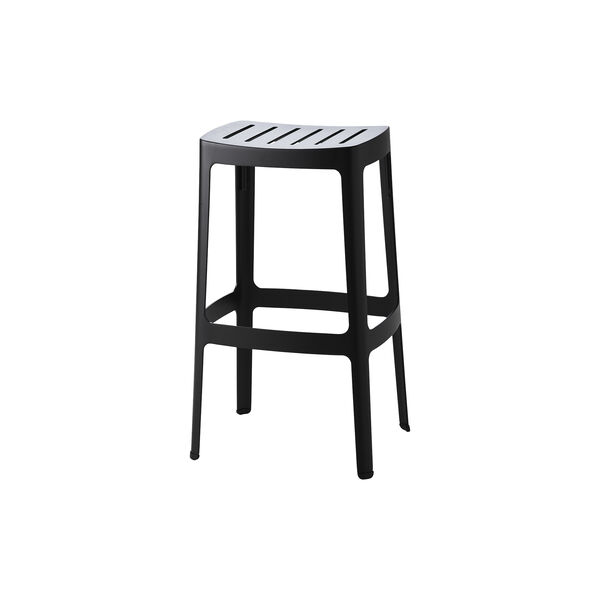 Cut barstol, black, Cane-line