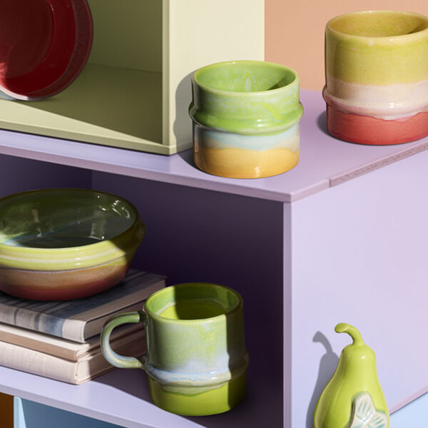 Poppery krus, apple green/mint/yellow, K&auml;hler