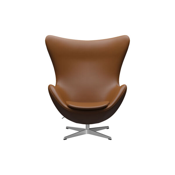 Egg&trade; 3316 loungestol, Aura walnut/satin brushed aluminium, Fritz Hansen