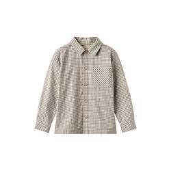 Shirt L/S Oscar, 0104 greybrown check, Wheat