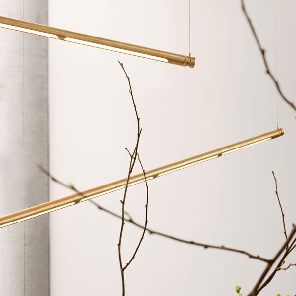 OneLine Zigbee Pendant, brass, Fritz Hansen