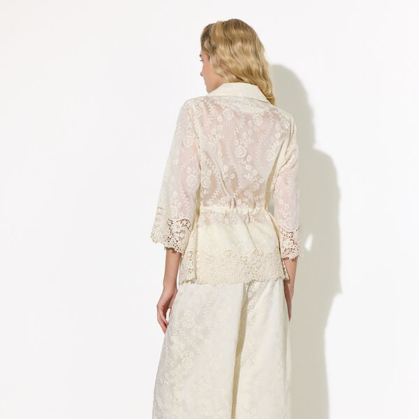 Patty Lace Blazer, cream, HUNK&Oslash;N
