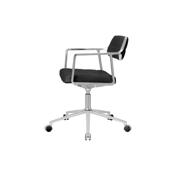 VIPP453 Swivel+ Chair with Castors, black/polished aluminium VIPP453 Swivel+ Chair with Castors, black/polished aluminium, Vipp