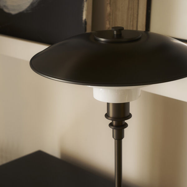 PH 3/2 Table Lamp, aged brass/opal glass, Louis Poulsen