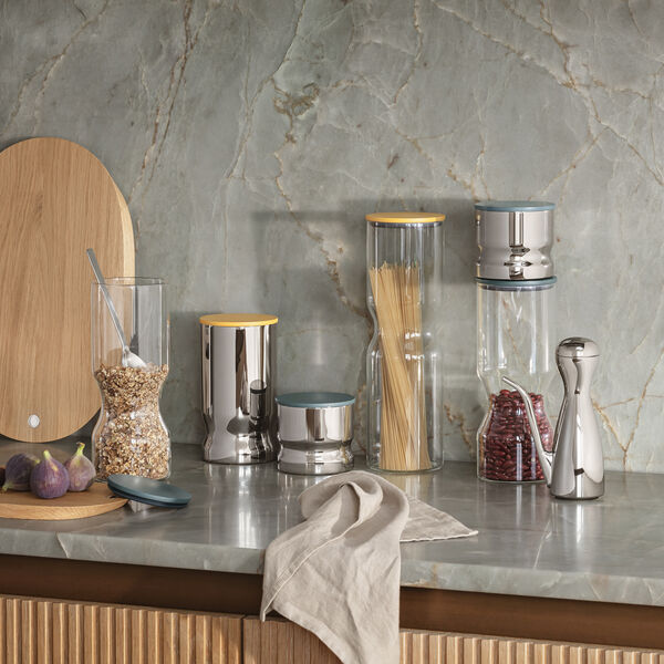ALFREDO oppbevaringsboks mini 0,5 L, rustfritt st&aring;l/gr&oslash;nn, Georg Jensen