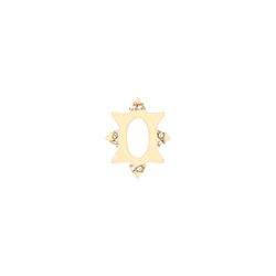 Crystal Spike Small Bead Charm, gold, DARK department