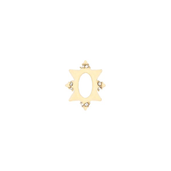Crystal Spike Small Bead Charm, gold, DARK department