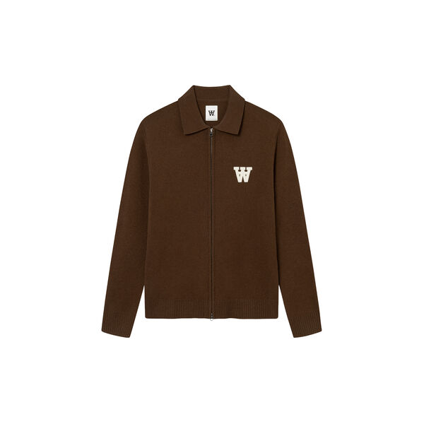 WWTay zipper cardigan, desert palm, Wood Wood