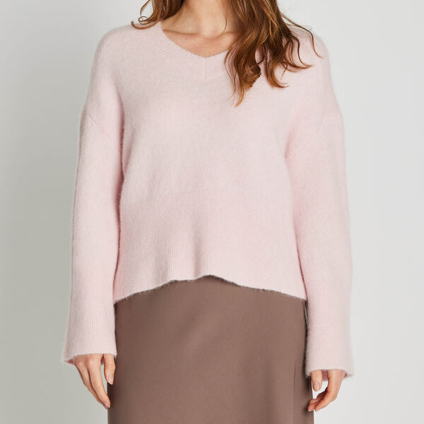 Prio knit sweater, strawberry cream, PBO
