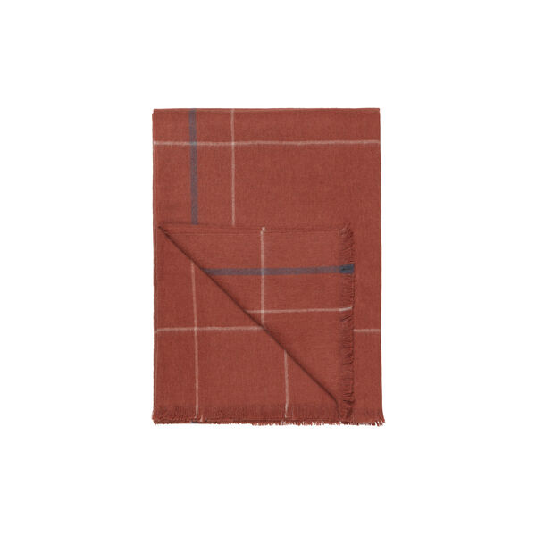 Square pledd, rusty red, ELVANG