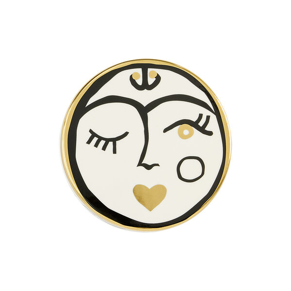 Marseilles Stash Box, white/black/gold, Jonathan Adler