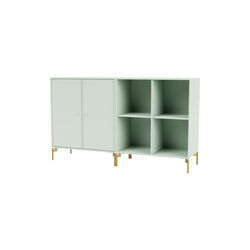 PAIR Classic bred skjenk med ben i messing, 161 mist PAIR Classic bred skjenk med ben i messing, 161 mist, Montana Furniture