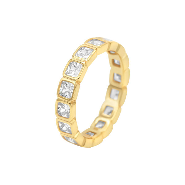 Diamond Band ring square, gull 58, WHO IS SHE