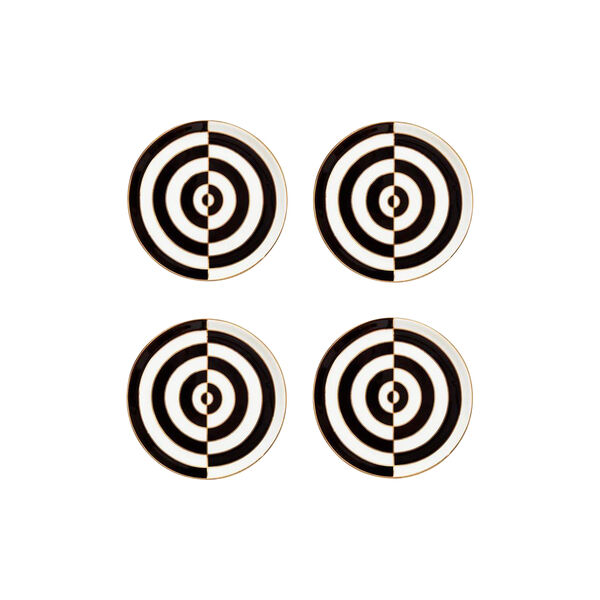 Op Art glassbrikker, 4 deler, Jonathan Adler