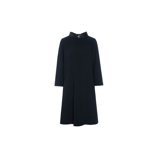 Nima crepe dress with collar, black, BITTE KAI RAND