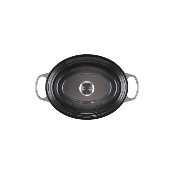 Signature st&oslash;pejern oval gryte &Oslash; 31 cm, flint, Le Creuset