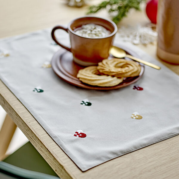 Servietter Christmas Hearts Embroidery 2-pak, r&oslash;d, S&ouml;dahl