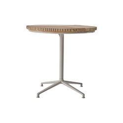 Vipp717 Open-Air Café Table, teak/light grey, Vipp