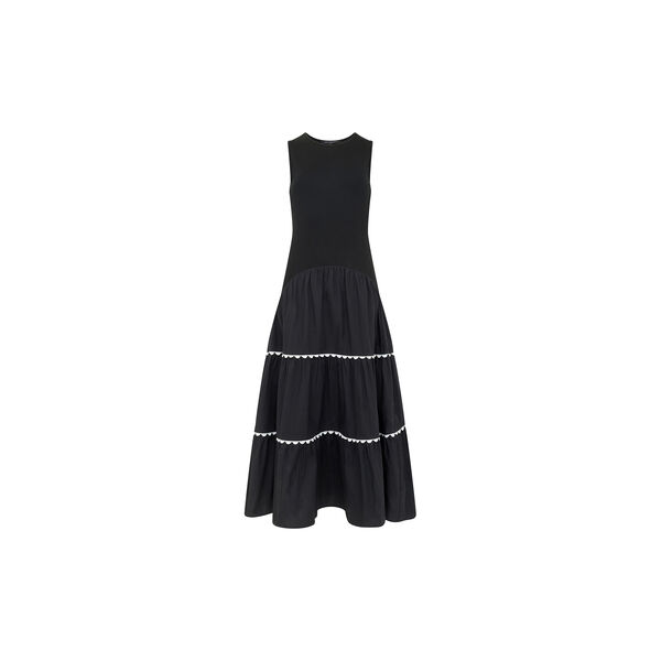 KAYLIE JERSEY RIC RAC DRESS, black/white, French Connection