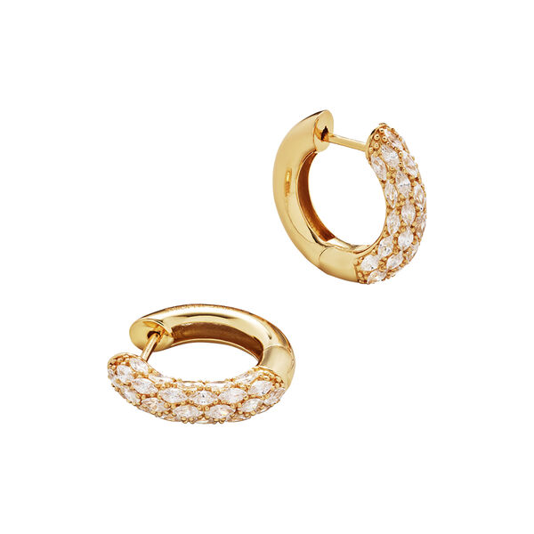 Bold Marquise Hoops Medium, gull, Philippa Studios