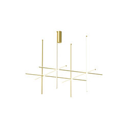 Coordinates 4 taklampe lang, anodized champagne, Flos