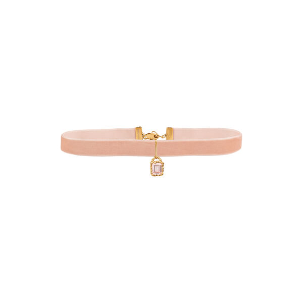 STRING OF PROSPERITY CHOKER, pink rose quartz, House of Vincent