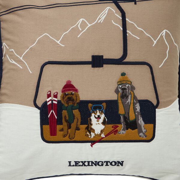 Dog Lift Twill Patch Cover, beige/white multi, Lexington