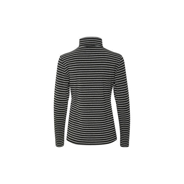 DanaMW Rollneck Blouse, black w. iron grey stripe, My Essential Wardrobe