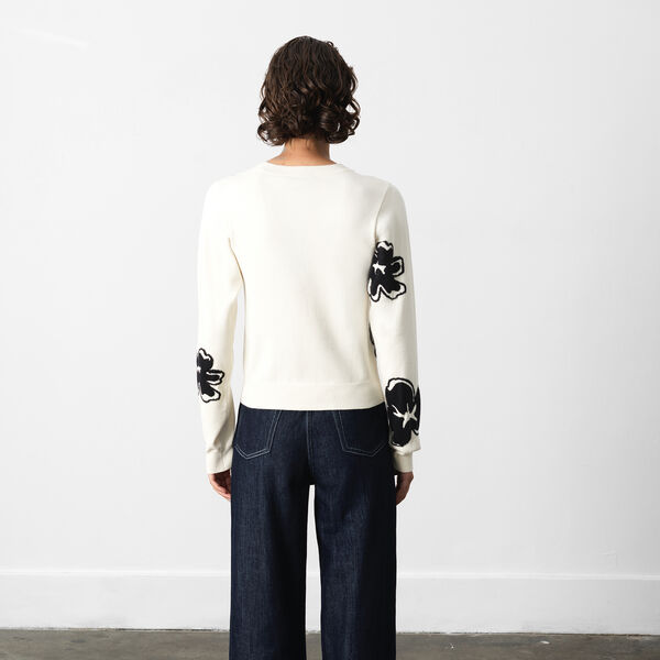 PAISLEE FLORAL JACQUARD JUMPER, white multi, French Connection