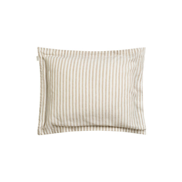 Cotton Linen Stripe putetrekk, oat beige, Gant