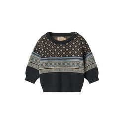 Jaquard Pullover Julius, 1432 navy, Wheat