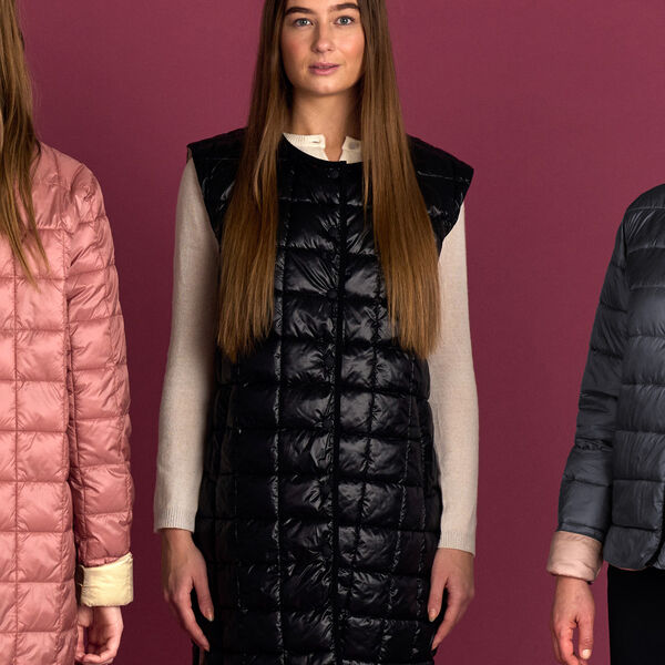 CC Heart Lang vattert boblevest, black, Coster Copenhagen