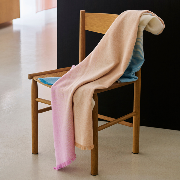 Carte Postale pledd, blue/pink, ELVANG