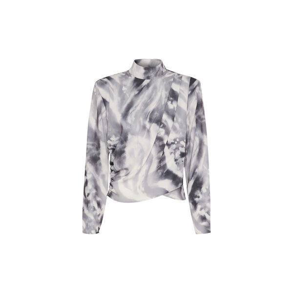 AronaGZ P bluse, svart/hvit dyr AronaGZ P bluse, svart/hvit dyr, Gestuz