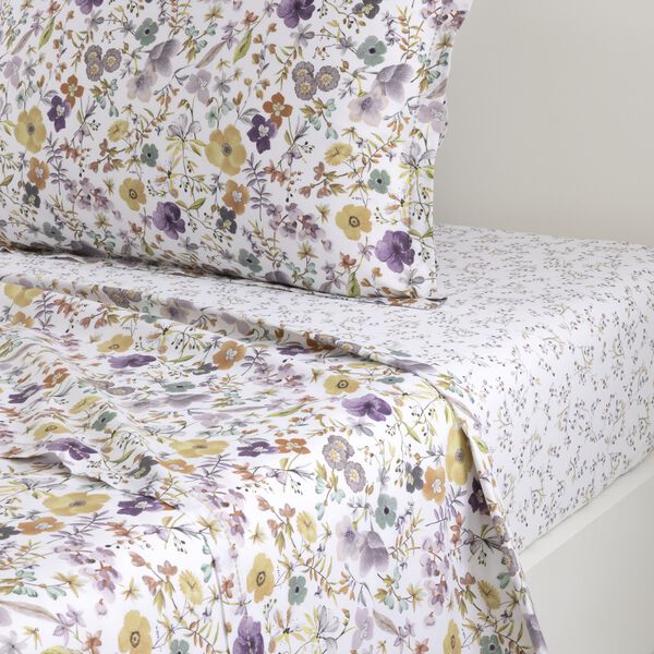 Fleurs flatt laken, Yves Delorme