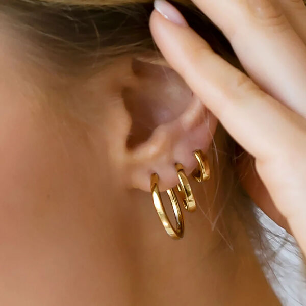 Ellera Pianura &Oslash;reringer | Grande | Forgylt, Sif Jakobs Jewellery