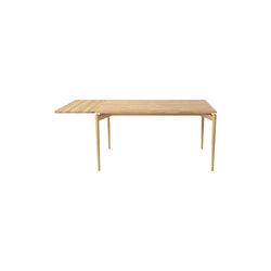 PURE Dining Table L140 incl. 1 Extension Leaf, white oiled oak, Bruunmunch Furniture