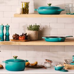 Signature st&oslash;pejern stekepanne &Oslash; 23 cm, bleu riviera, Le Creuset