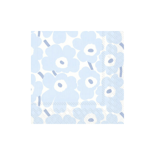 Lunsjserviett Marimekko Mini Unikko, lyseblå Lunsjserviett Marimekko Mini Unikko, lyseblå, Vinding