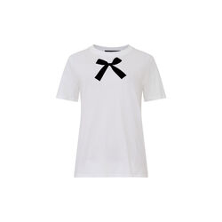 BOW GRAPHIC SS TEE, linen white, French Connection