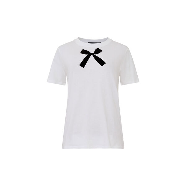 BOW GRAPHIC SS TEE, linen white, French Connection