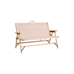 Outdoor Market Folding Sofa, beige with red stripe, HAY