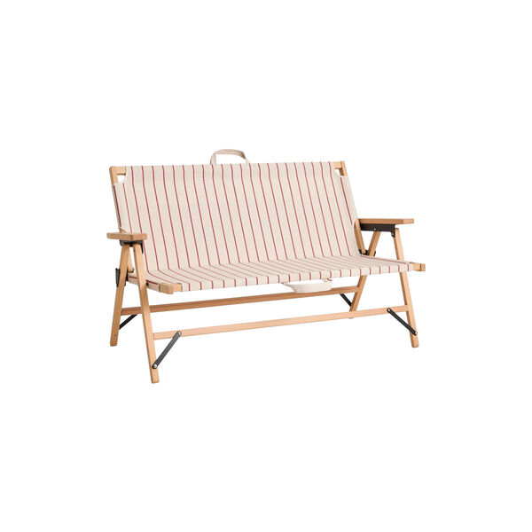 Outdoor Market Folding Sofa, beige with red stripe, HAY