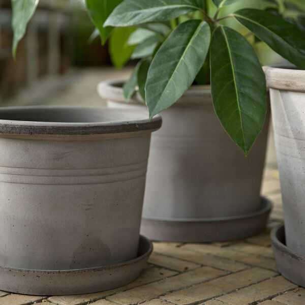 Galestro RAW potte med underfat, grey, Bergs Potter