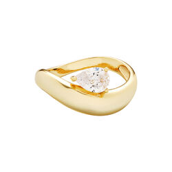 Wave Pear Ring, Philippa Studios