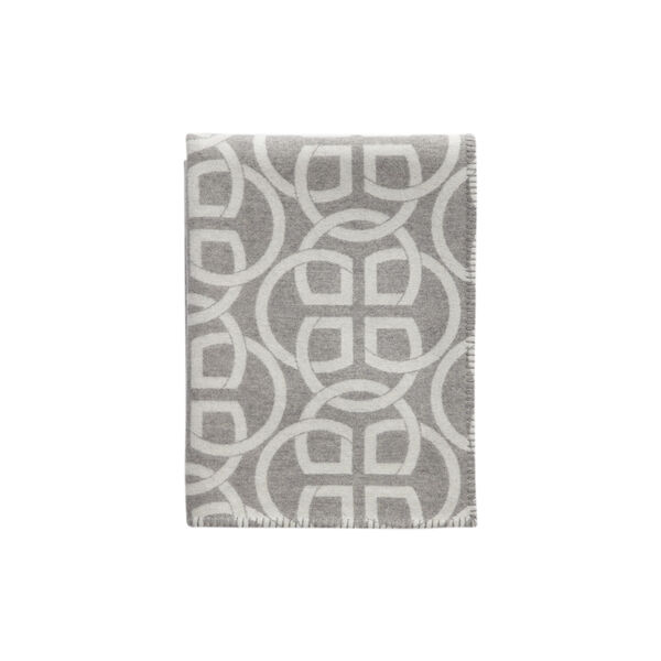 Monogram ullpledd, light grey, Gant