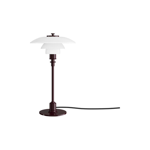PH 2/1 Bordlampe, glossy burgundy, Louis Poulsen